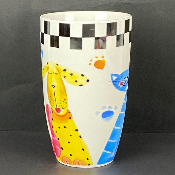 Mayfair & Jackson Cat and Dog Coffee Mug 16-18 oz Tall Colourful - Picture 3 of 7